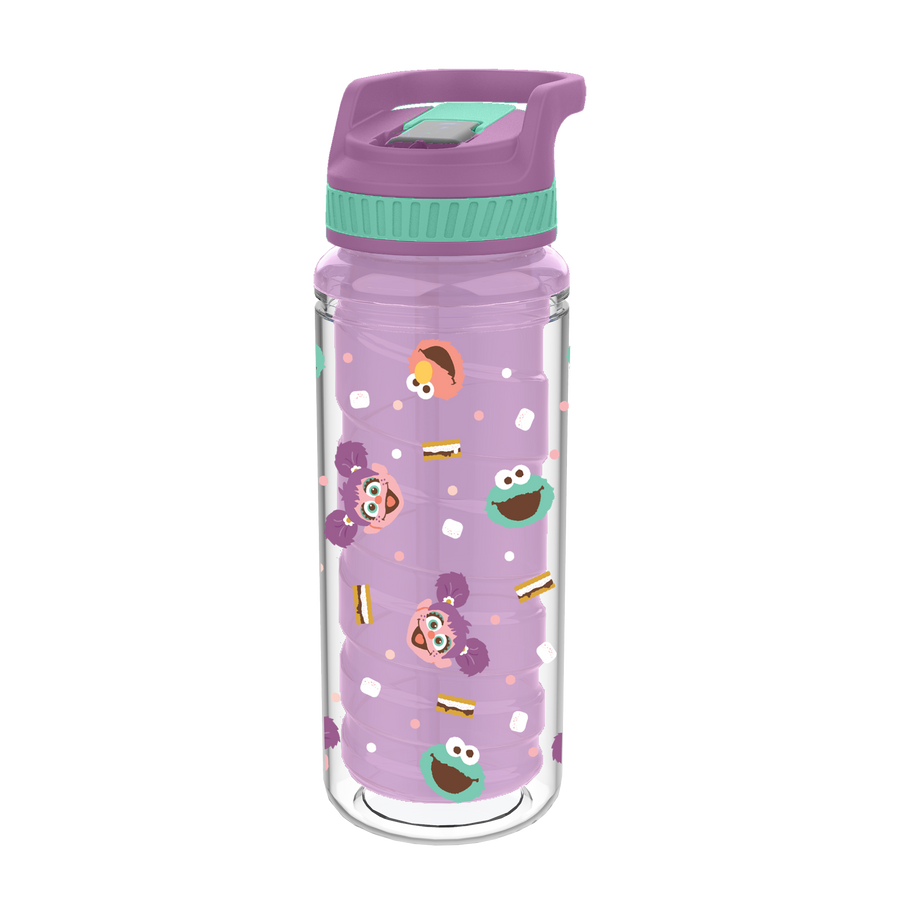 Sesame Street Camping Purple Twist Bottle 16 Oz