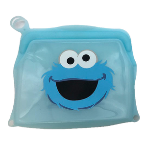 Sesame Street Cookie Monster Small Reusable Silicone Bag front