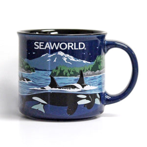 SeaWorld Orca and Mountains Mug