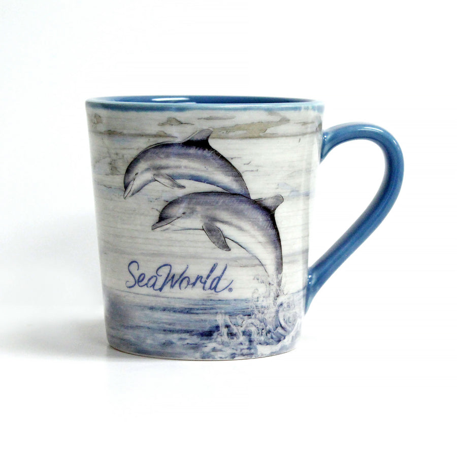 SeaWorld White Wash Dolphin Mug