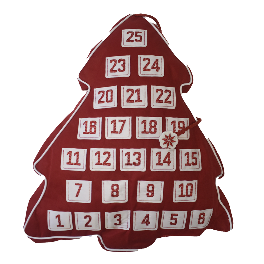 Nordic Christmas Tree Advent Pillow