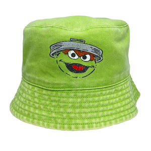 Sesame Street Oscar Mineral Wash Reversible Youth Bucket Hat