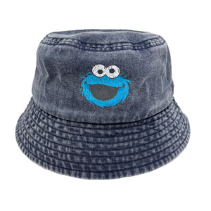 Sesame Street Cookie Monster Mineral Wash Adult Bucket Hat