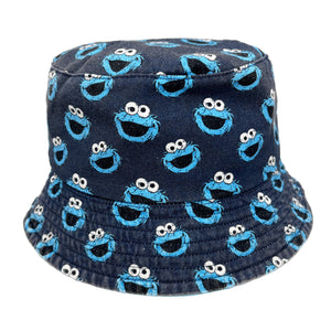Sesame Street Cookie Monster Mineral Wash Youth Reversible Bucket Hat