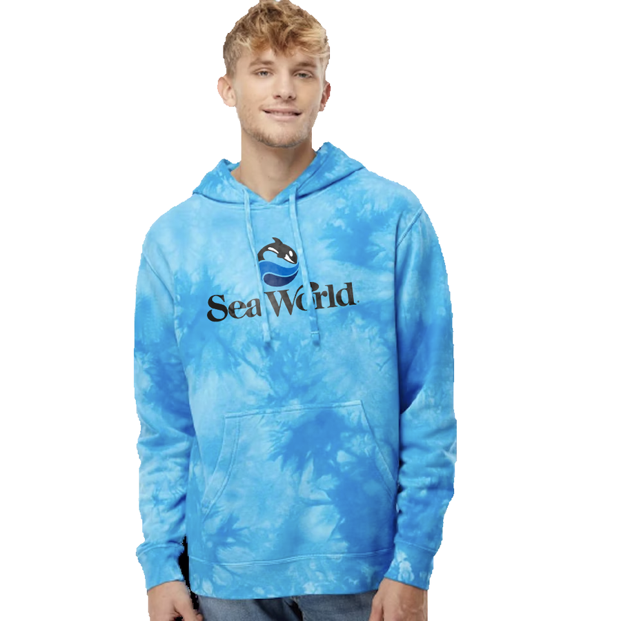 SeaWorld Tie-Dye Logo Blue Hoodie