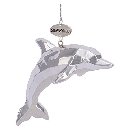 Dolphin Silver Resin Ornament