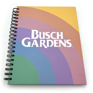 Busch Gardens Rainbow Pastel Spiral Notebook
