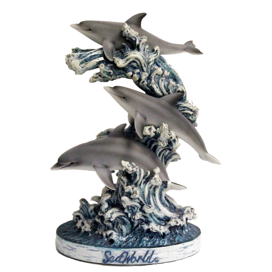 SeaWorld White Wash Dolphin Large Figurine