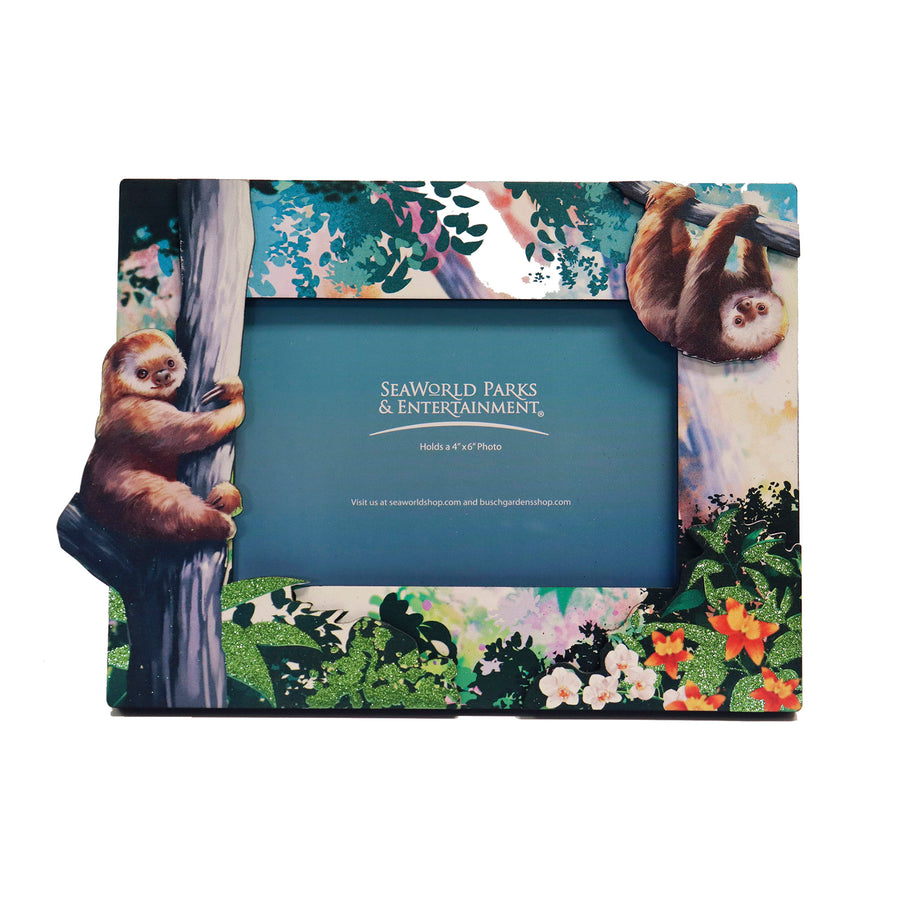 Painted Sloth Resin 4X6 Picture Frame