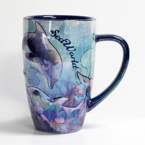 SeaWorld Stained Glass Dolphin Mug