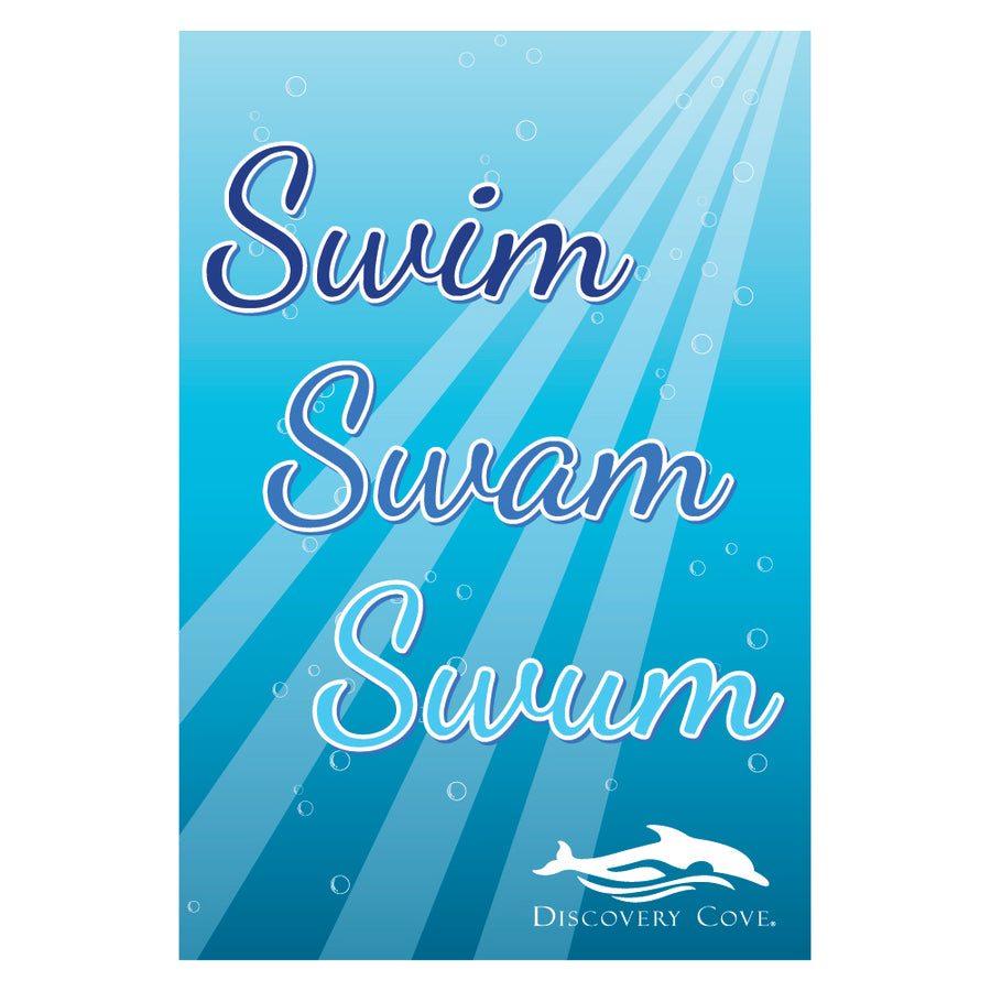 Discovery Cove Swim Swam Swum Canvas Magnet
