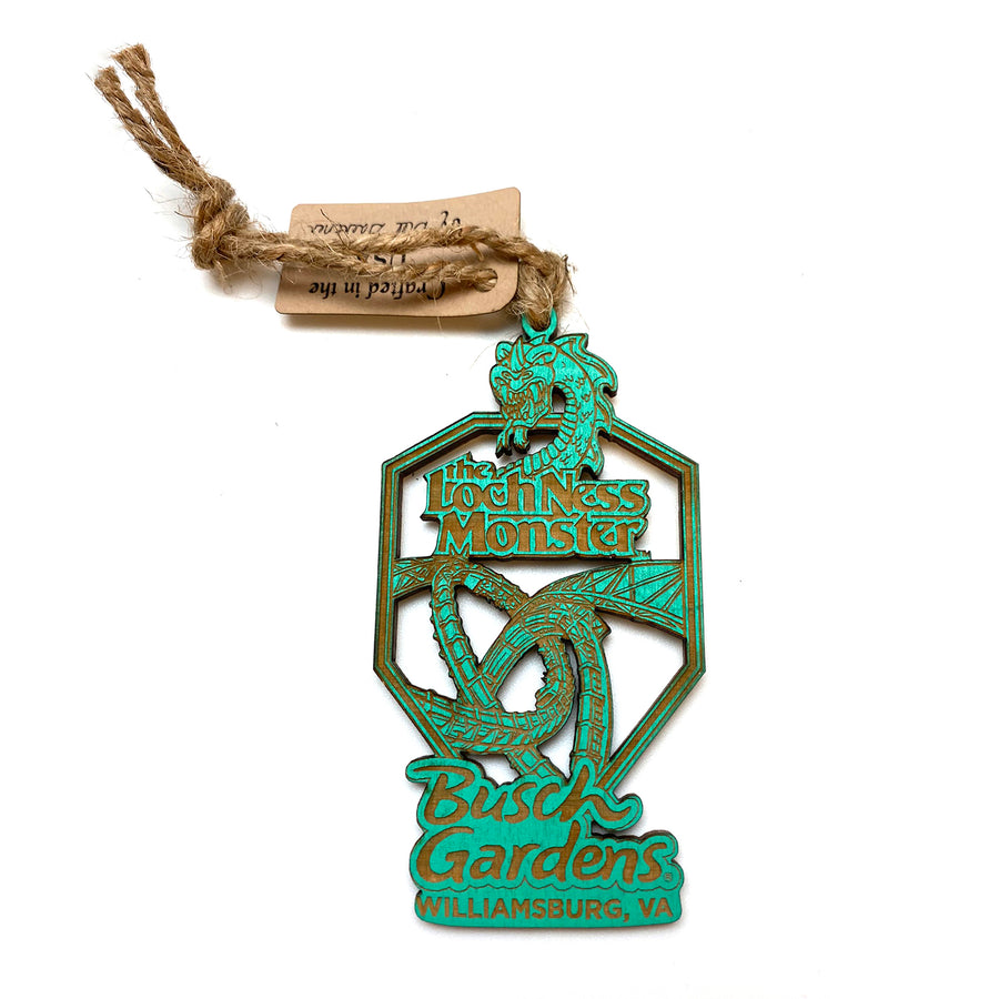 Busch Gardens Williamsburg Loch Ness Wooden Ornament