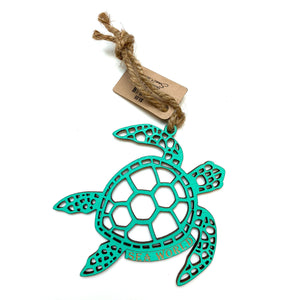 SeaWorld Holy Turtle Wooden Ornament