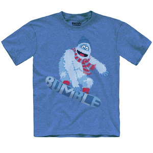 Rudolph the Red-Nosed Reindeer® Bumble Heather Blue Youth Boy Tee