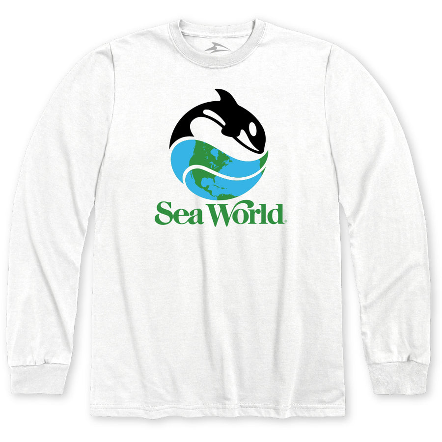 SeaWorld Eco Adult White Long Sleeve Tee