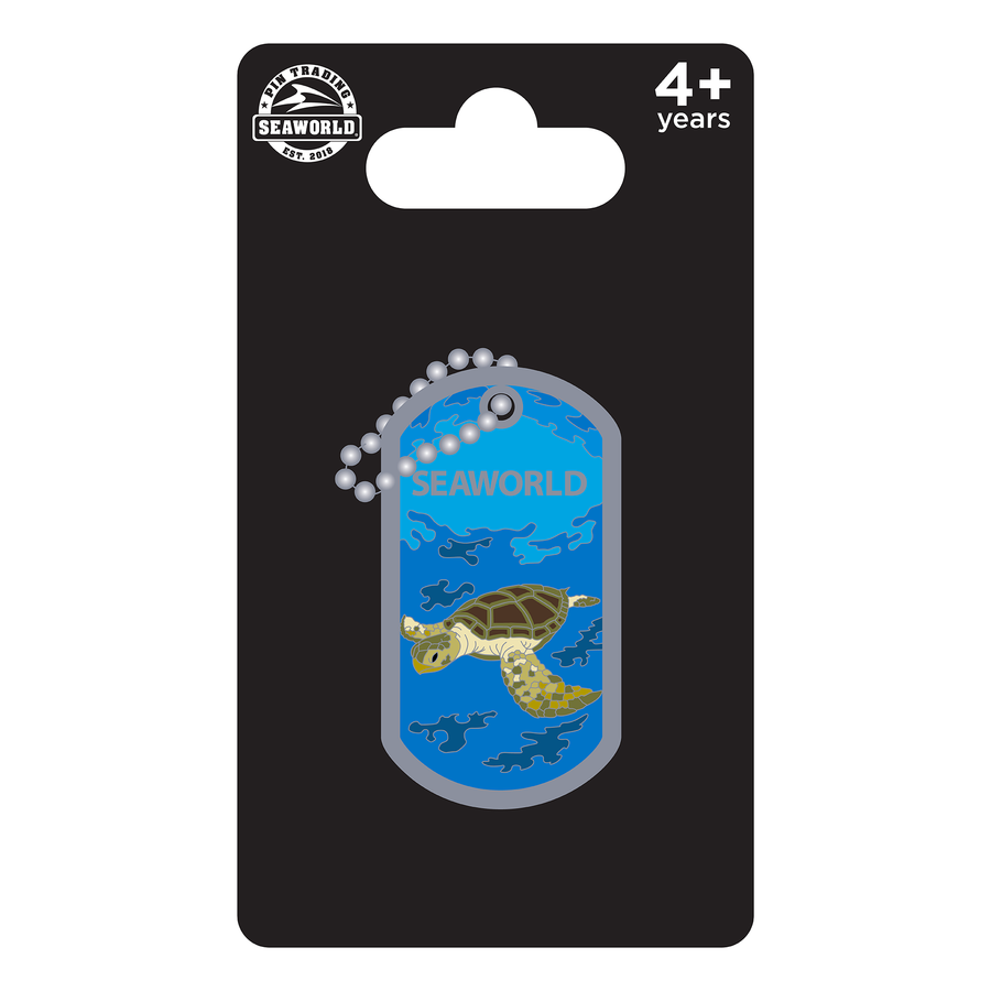 SeaWorld Dog Tag Turtle Pin