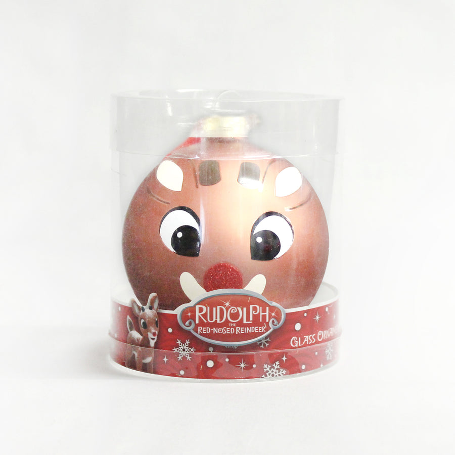 Rudolph The Red Nose Reindeer® Glass Ball Ornament