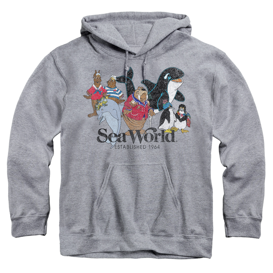 SeaWorld Retro Team Adult Grey Hoodie